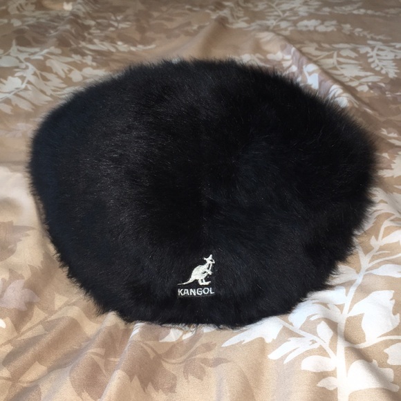 black fur kangol hat